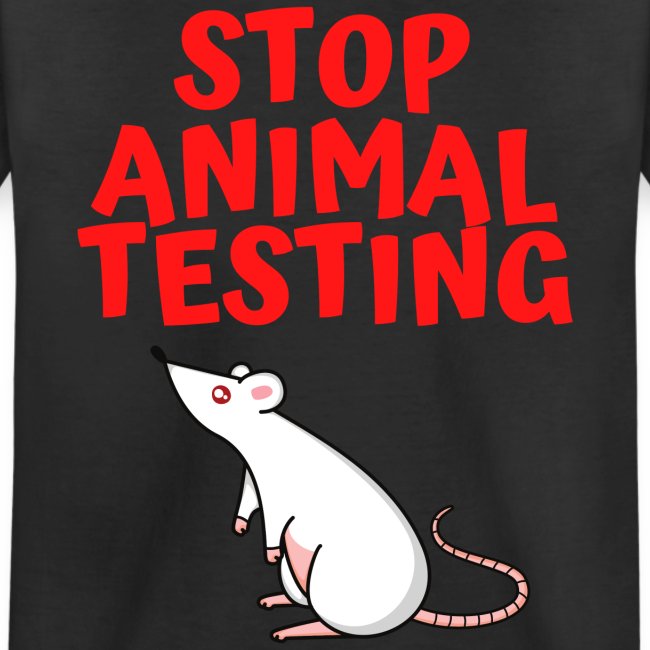Stop Animal Testing - Defenseless White Mouse