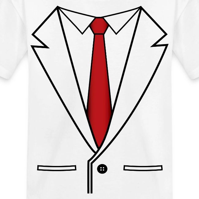 Business Suit With Red Tie