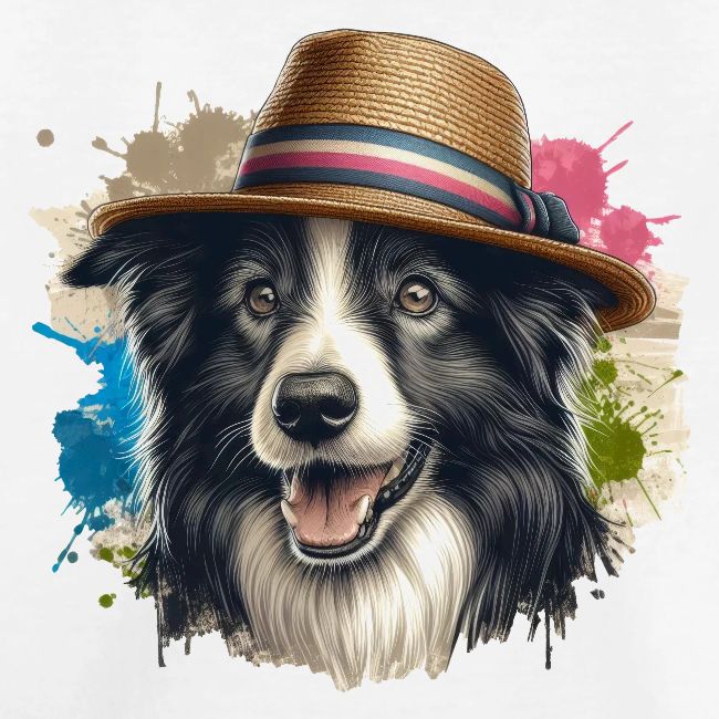 Border Collie Paint Splash Art