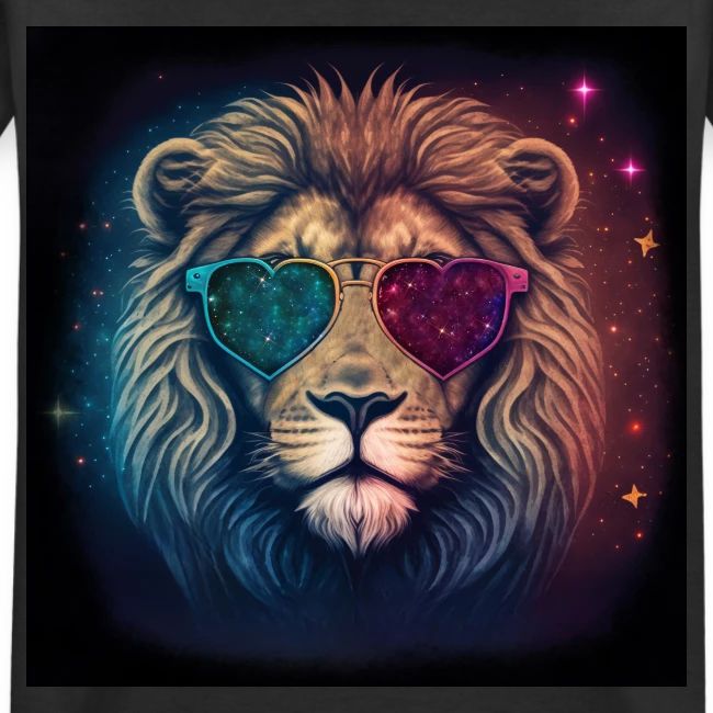 Jesus Lion of Judah wearing love glasses