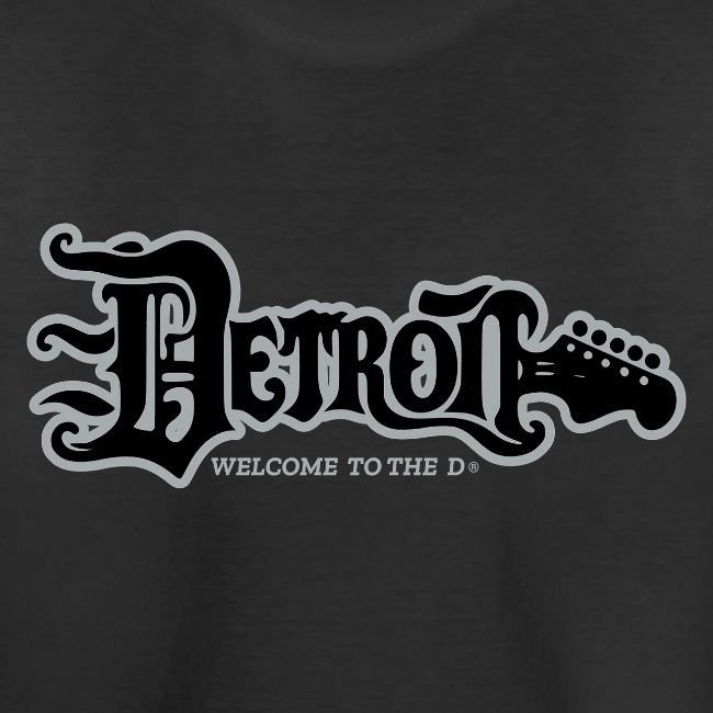 DETROIT GUITAR WTTD BLK SLR REG FONT