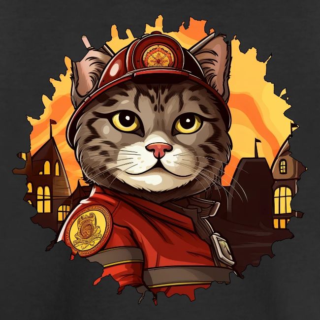 Firefighter cat