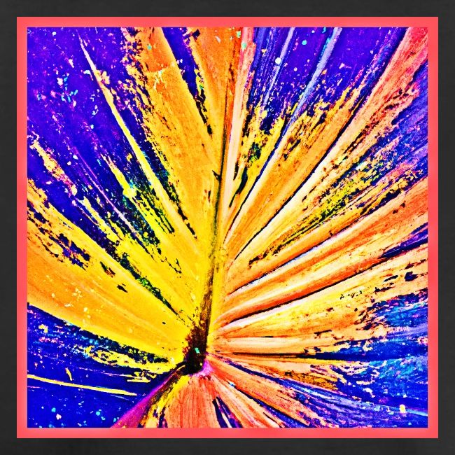 Vibrant Neon Leaf Pattern