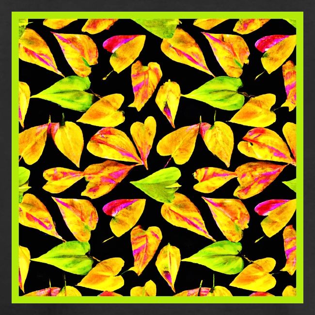 Neon Leaf Art Elegance