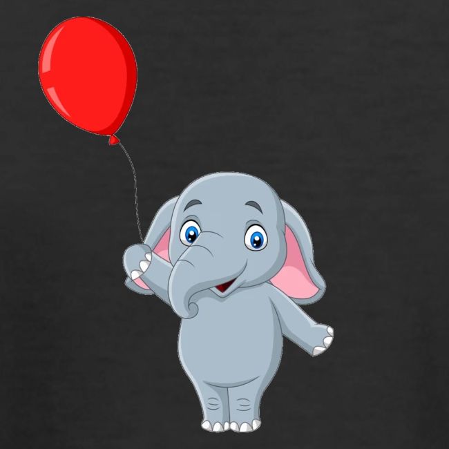 Baby Elephant Holding A Balloon