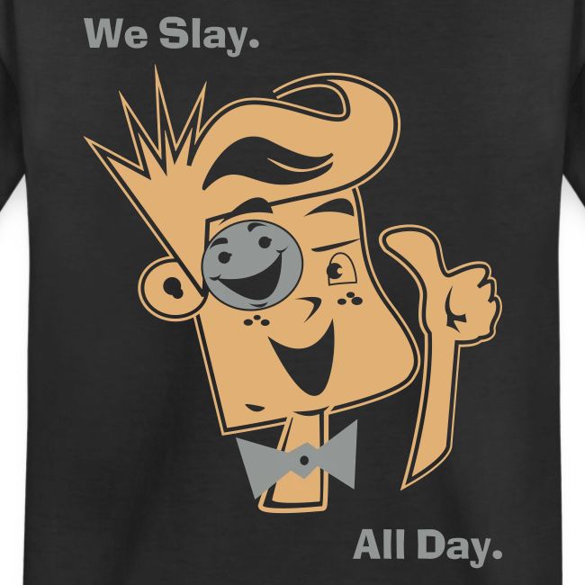We Slay All Day Shiny Shirt Metallic Silver & Gold