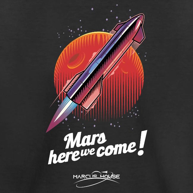 Mars Here We Come - Dark - With Logo