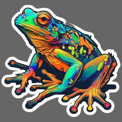 Colorful Frog - Gildan Heavy Blend Adult Zip Hoodie