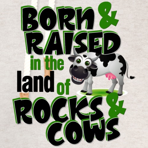 Rocks & Cows Born & Raised - Unisex Shawl Collar Hoodie