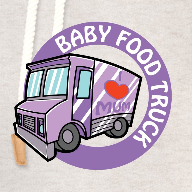 Purple baby food truck