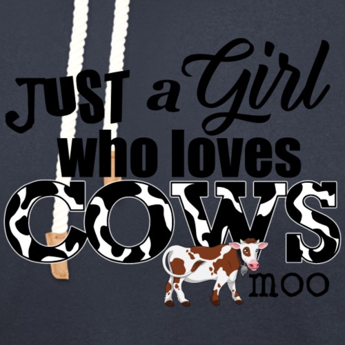 Just a Girl Who Loves Cows - Unisex Shawl Collar Hoodie