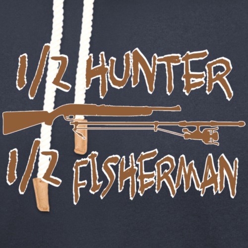 1/2 Hunter 1/2 Fisherman - Unisex Shawl Collar Hoodie