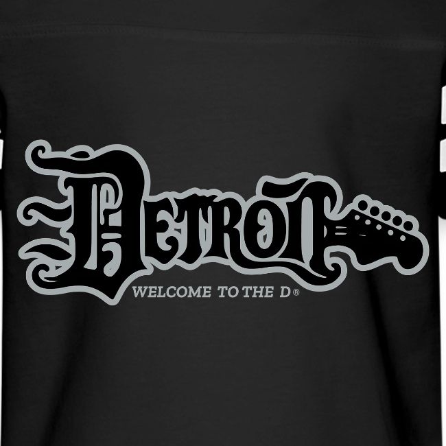 DETROIT GUITAR WTTD BLK SLR REG FONT