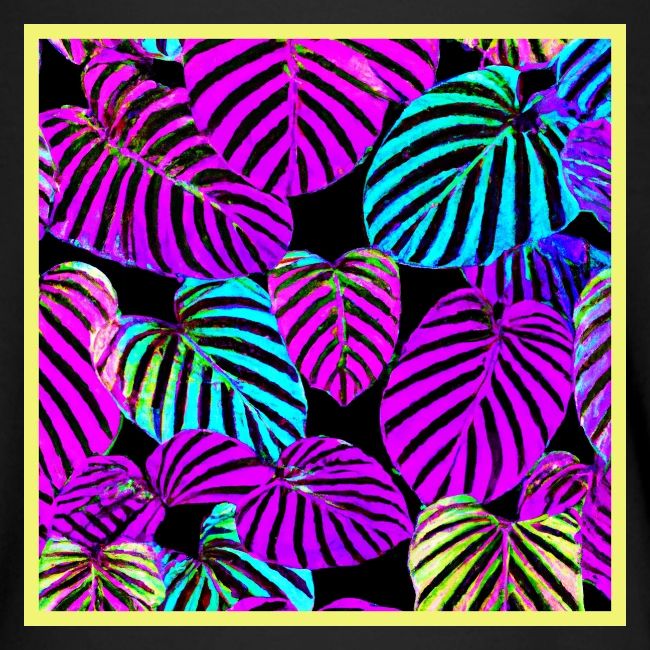 NeonLeaf Harmony Vibrant Pattern