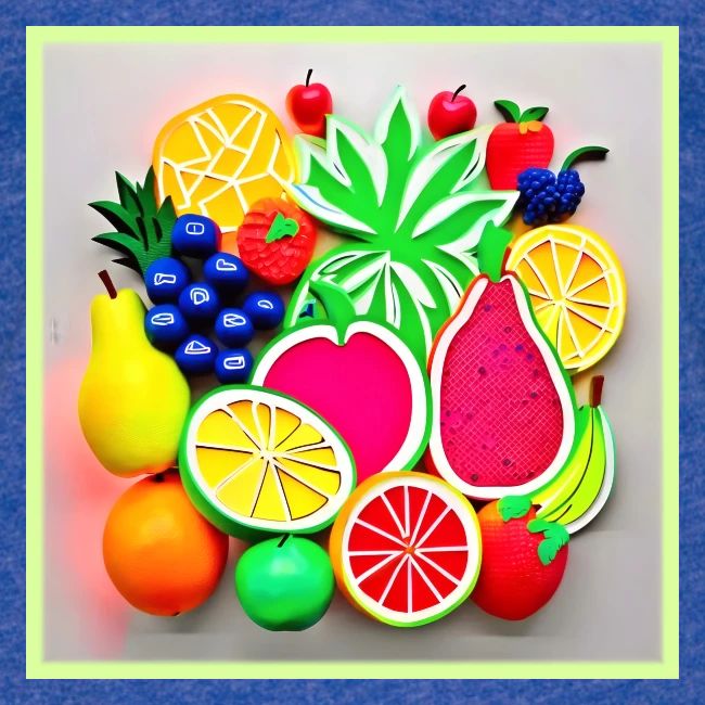 Colorful Fruit Pop Art