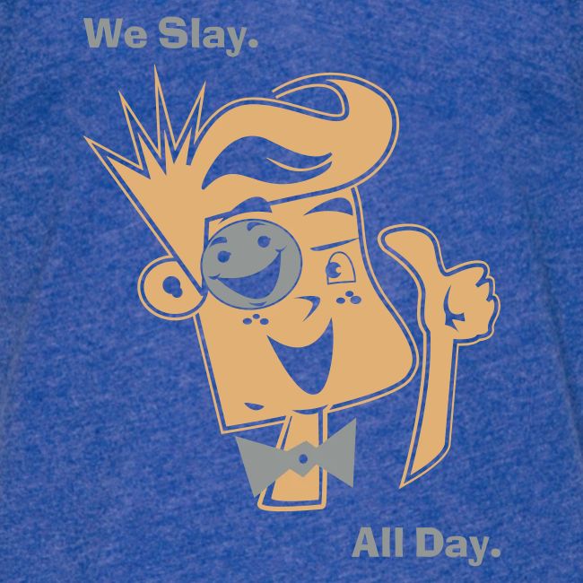 We Slay All Day Shiny Shirt Metallic Silver & Gold