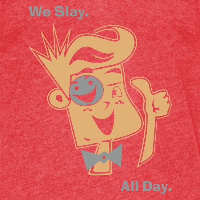 We Slay All Day Shiny Shirt Metallic Silver & Gold