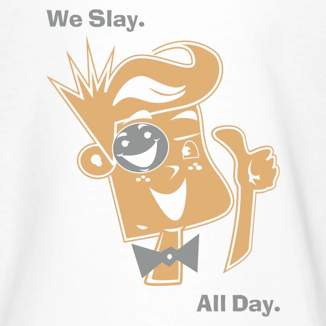 We Slay All Day Shiny Shirt Metallic Silver & Gold