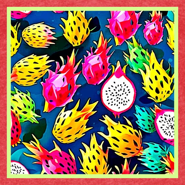 Dragon Fruit Pattern Art