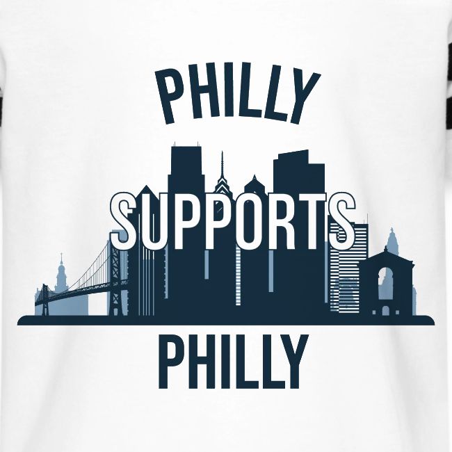 Philly Supports Philly skyline blue transparentbg