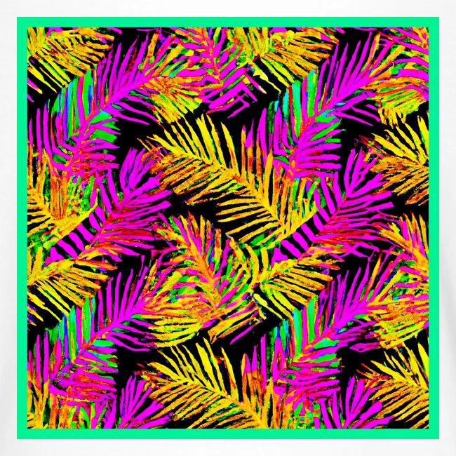 Chic Neon Leaf Lively Design