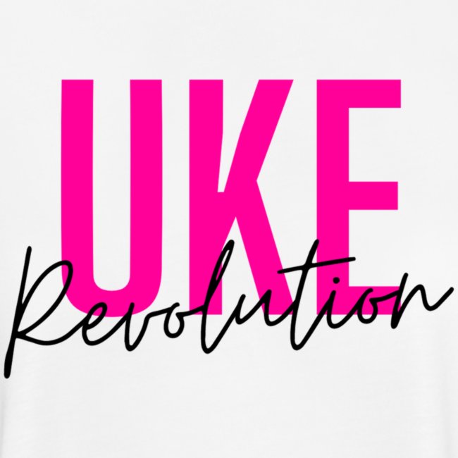 Front Only Pink Uke Revolution Name Logo