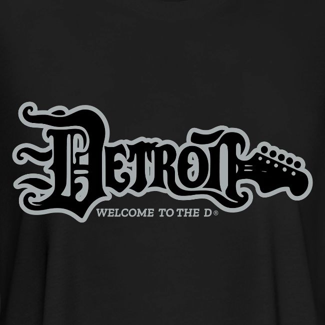 DETROIT GUITAR WTTD BLK SLR REG FONT