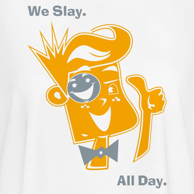 We Slay All Day Shiny Shirt Metallic Silver & Gold