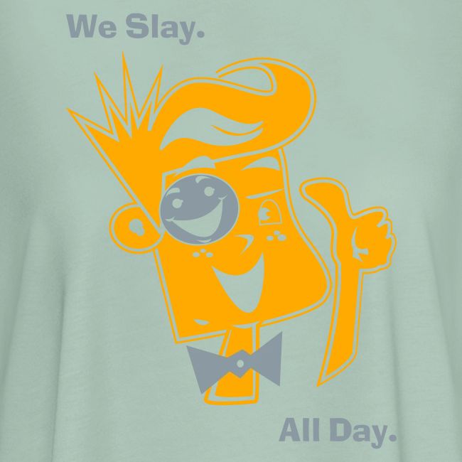 We Slay All Day Shiny Shirt Metallic Silver & Gold