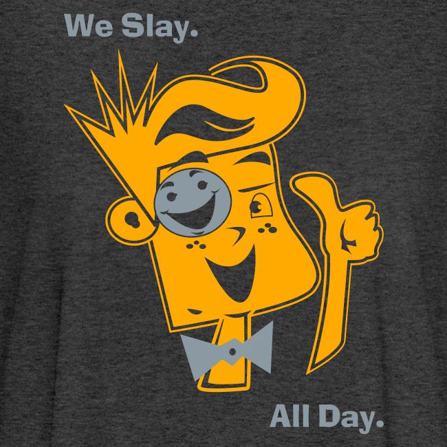 We Slay All Day Shiny Shirt Metallic Silver & Gold