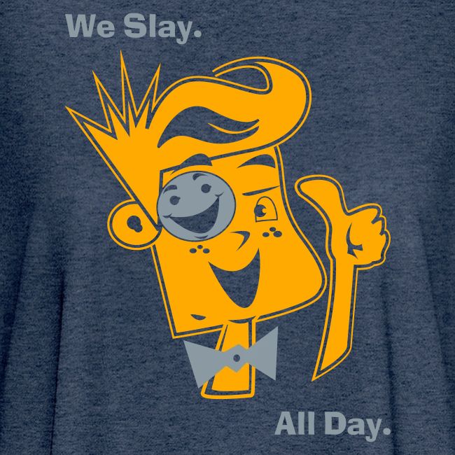 We Slay All Day Shiny Shirt Metallic Silver & Gold