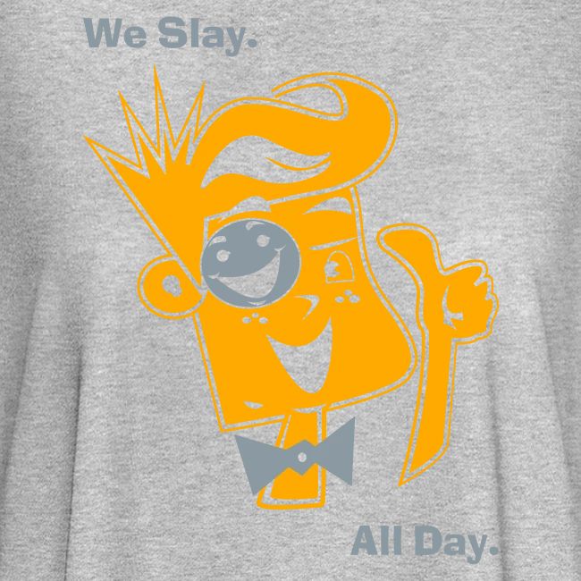 We Slay All Day Shiny Shirt Metallic Silver & Gold