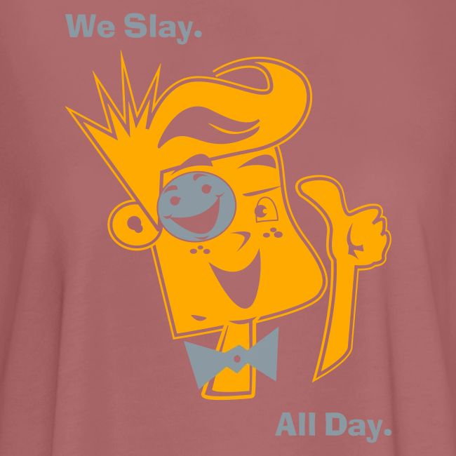 We Slay All Day Shiny Shirt Metallic Silver & Gold