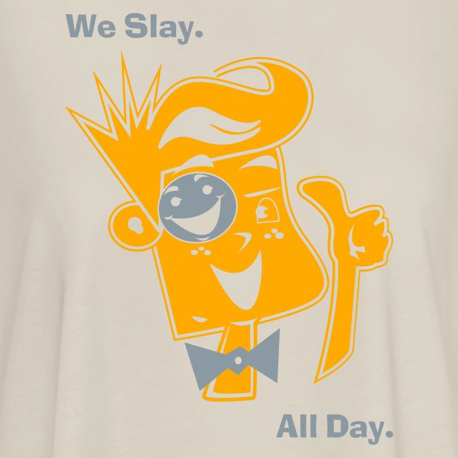 We Slay All Day Shiny Shirt Metallic Silver & Gold