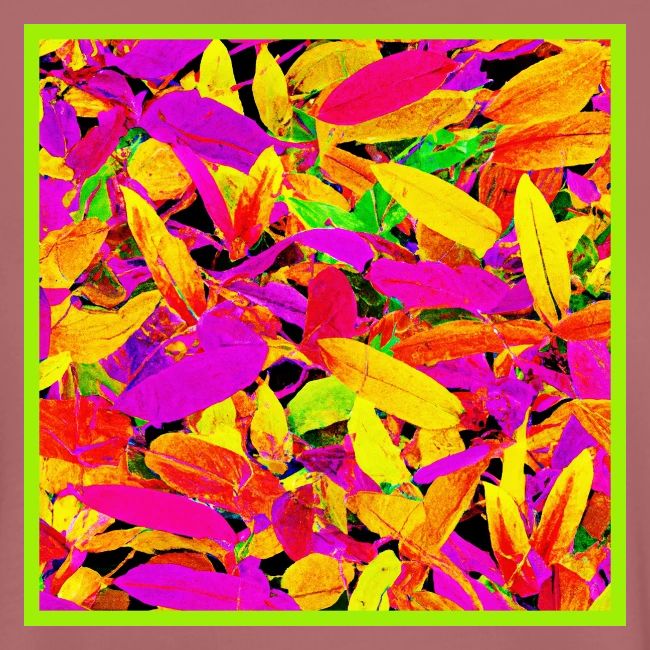 Vibrant NeonLeaf Elegance Pattern