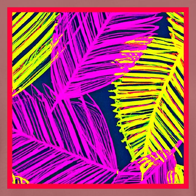 Neon Leaf Delight Chromatic Art