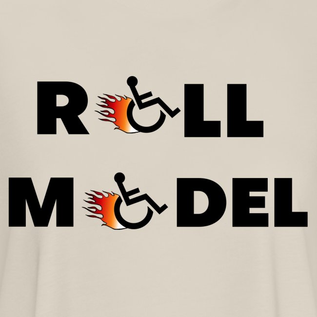 Roll model in a wheelchair, for wheelchair users