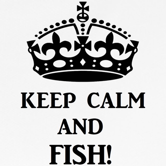 keep calm fish blk