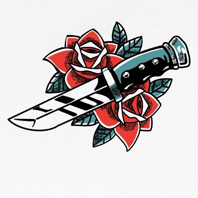 Best Fucking Tattoo Queen Knife Roses Inked