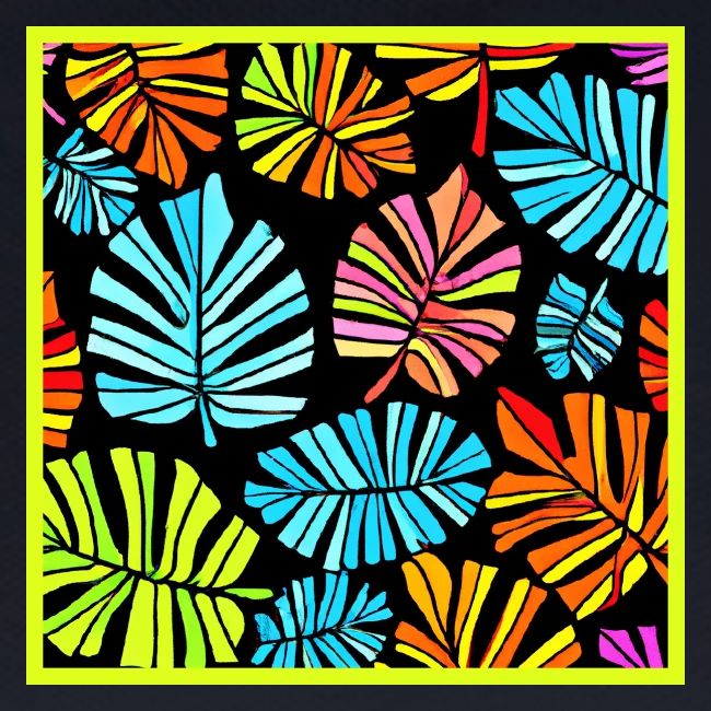 Vibrant Foliage Radiance Neon Elegance