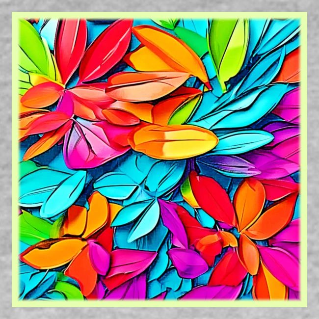 Vibrant Abstract Leaf Art