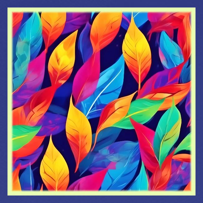 Vibrant Autumn Leaves Abstract Art