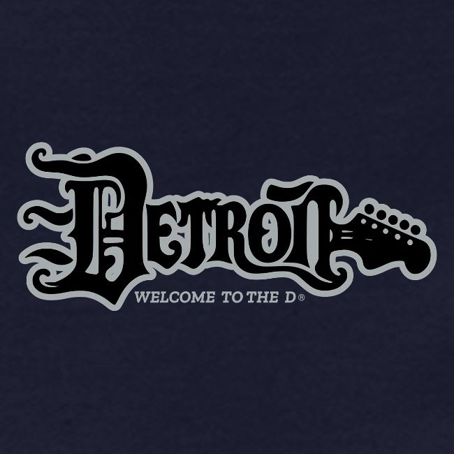 DETROIT GUITAR WTTD BLK SLR REG FONT