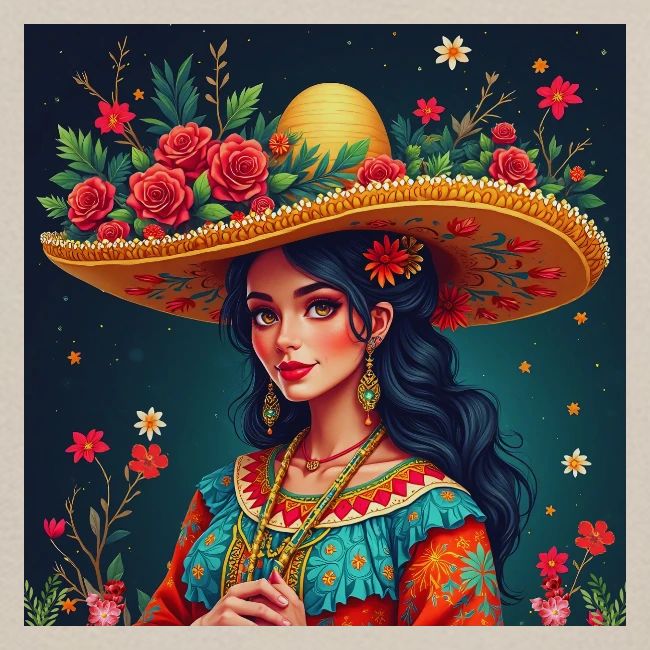 Mexican Design, Regional Mexican Charro Woman