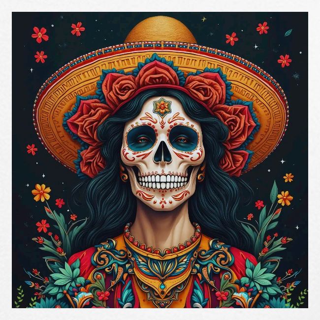 Charra Skull Art | Traditional Mexican Design