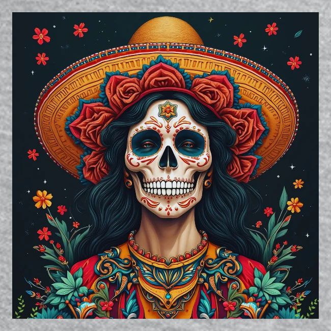 Charra Skull Art | Traditional Mexican Design