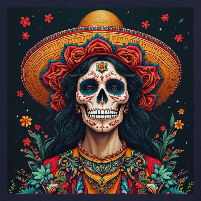 Charra Skull Art | Traditional Mexican Design