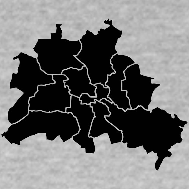Berlin map, districts