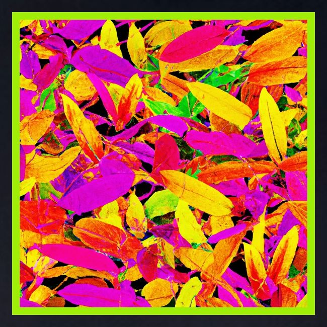 Vibrant NeonLeaf Elegance Pattern