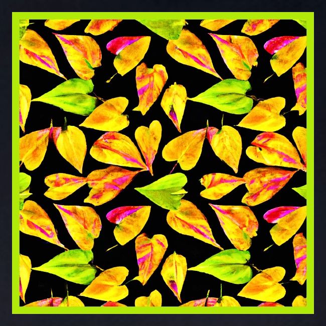 Neon Leaf Art Elegance